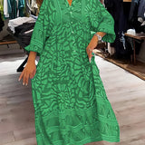 Vestido Estampado Inge™ con Cuello en V