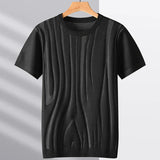 Camiseta de Punto de Seda Fría Jacquard Hype