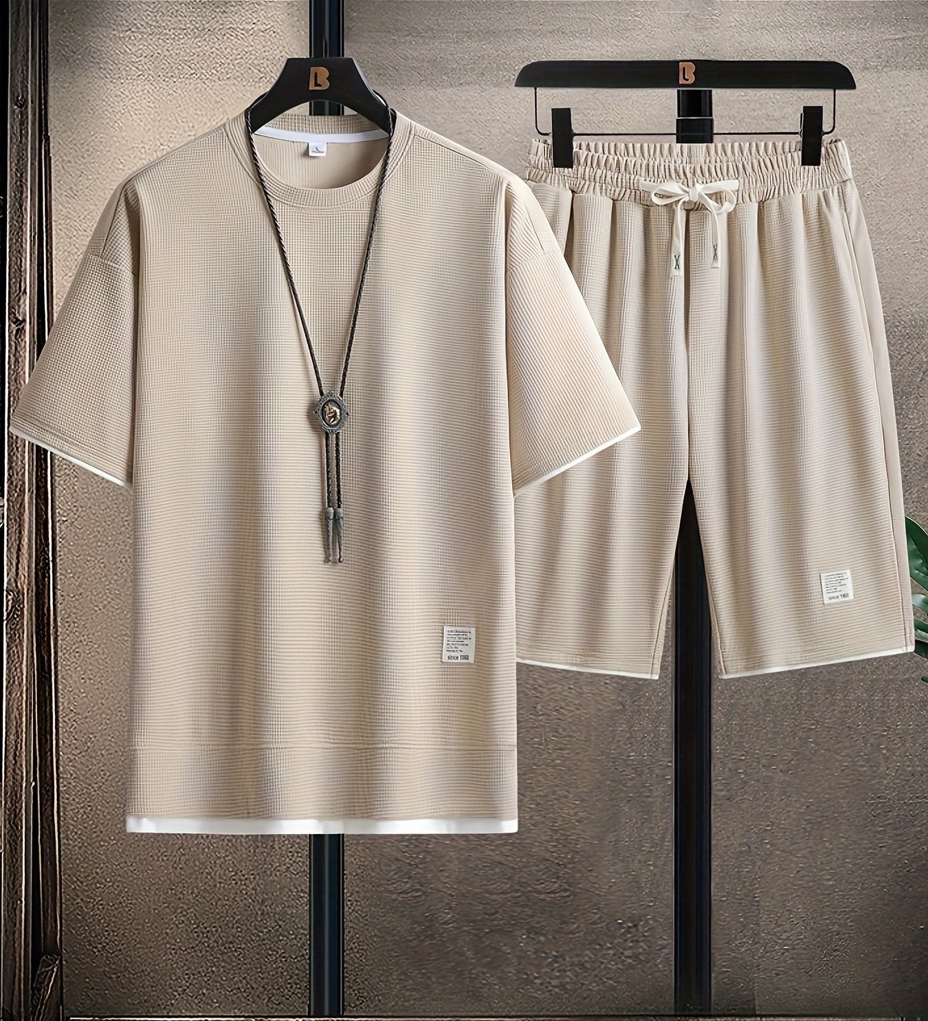 Conjunto de Lounge de Tejido Waffle