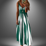 Vestido Largo Sin Mangas Rayas Margit