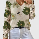Suéter Elegante con Estampado Floral Aurélie