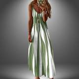Vestido Largo Sin Mangas Rayas Margit