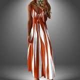 Vestido Largo Sin Mangas Rayas Margit