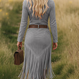 Vestido Sueco de Mujer con Flecos Valencia