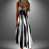 Vestido Largo Sin Mangas Rayas Margit