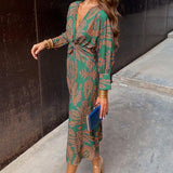 Vestido Midi Elegante Ida™ con Estampado Atemporal