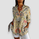 Blusa Sofia con Botones y Estampado