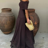 Vestido Largo Off-Shoulder Claudia™ para Bodas y Ocasiones Especiales