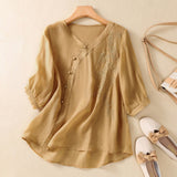Blusa de Botones Asimétricos Laurienne™