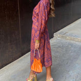 Vestido Midi Elegante Ida™ con Estampado Atemporal