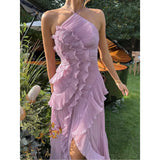 Vestido Largo Renata™ para Bodas y Fiestas con Volantes