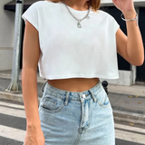 Camiseta Cortada Boxy Esencial