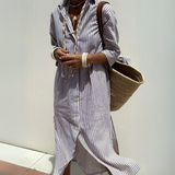 Vestido Elegante de Rayas Colen para Mujer