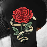 Camiseta Gráfica 'Nunca Separar' con Diseño de Rosa