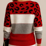 Suéter de Punto para Mujer Pasca™ con Estampado de Leopardo