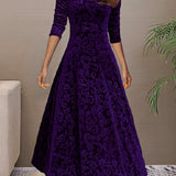 Vestido de Fiesta de Terciopelo Denise con Escote en V