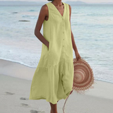 Vestido de Verano Lyra con Cuello en V