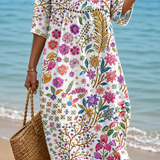 Vestido Midi Floral Multicolor para Mujer