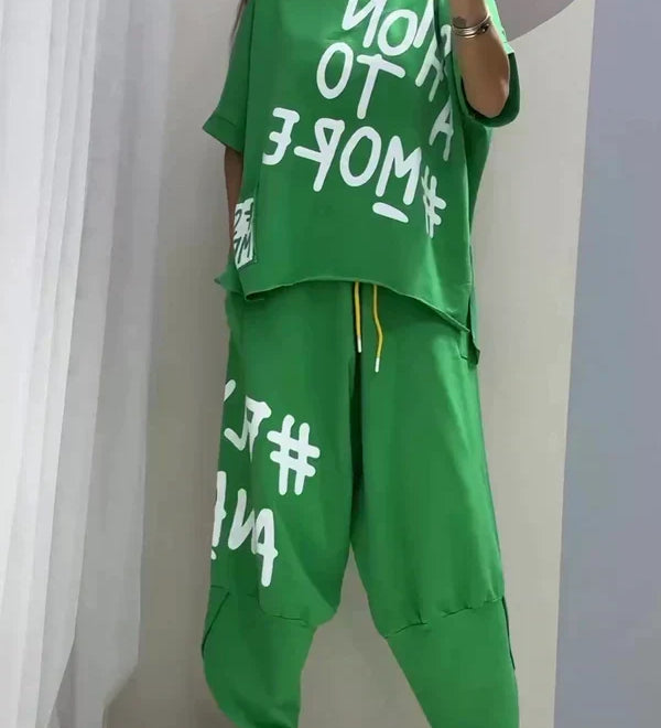 Conjunto Casual de Dos Piezas con Estampado Desa™