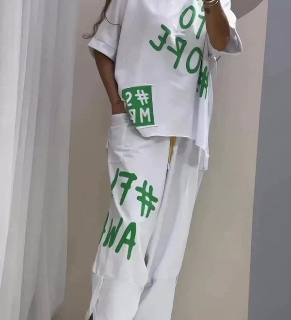 Conjunto Casual de Dos Piezas con Estampado Desa™
