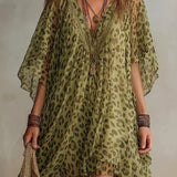 Vestido de Chiffon Leopardo Bianca
