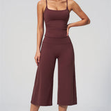 Nexus - Conjunto de Top de Tirantes y Pantalones Cortos de Pierna Ancha para Mujer