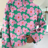 Suéter de Cuello Alto Floral Mirellia