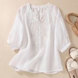 Blusa Bordada Laurienne™ con Escote Abierto