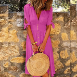 Vestido Plisado de Media Manga Miriam™ Primavera/Verano