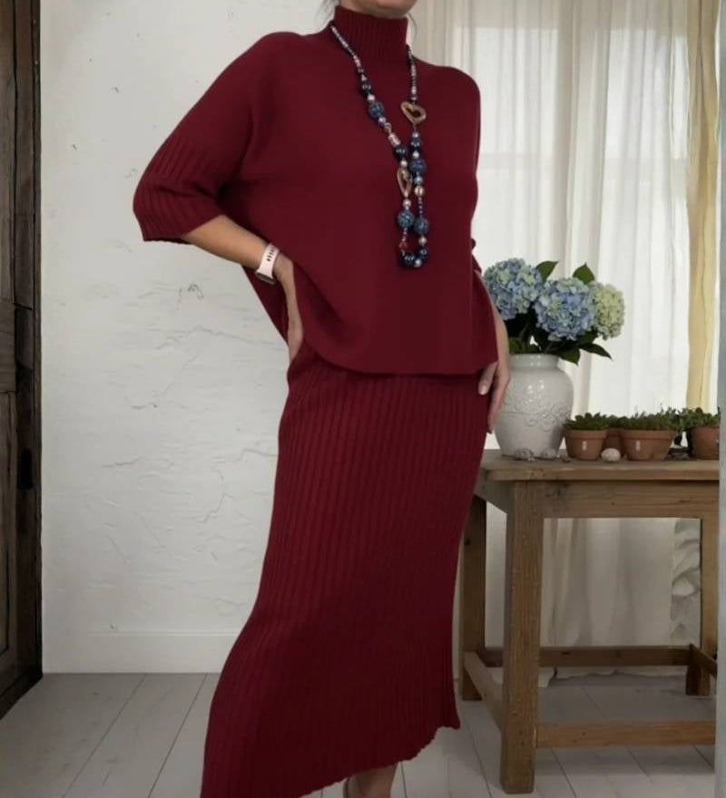Conjunto de Punto con Falda Canalé Debora
