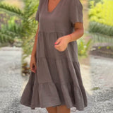 Vestido Ligero Nathalie™ con Escote en Pico