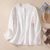 Blusa de Lino Laurienne™ Abotonada