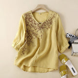 Blusa Bordada Laurienne™ con Cuello en V