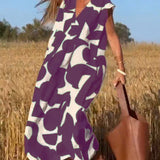 Vestido Estampado Elegante Stéphanie™ con Cuello en V
