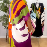 Vestido Casual con Estampado de Hojas de Colores Roos™