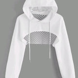 Sudadera Cortada de Malla Negra