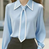 Blusa con Lazo Contrastante Maison