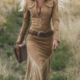 Vestido Sueco de Mujer con Flecos Valencia