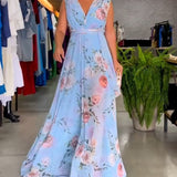 Vestido Sin Mangas Venesa™ con Escote en V y Estampado Floral