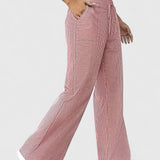 Pantalones Anchos Dominique con Detalles Elegantes