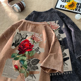 Camiseta Rosa Lavada Oversized
