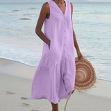 Vestido de Verano Lyra con Cuello en V