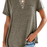 Camiseta de Manga Corta Eira™ con Bolsillo Sólido
