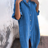 Vestido Camisero Casual Hasta los Tobillos Melanie™