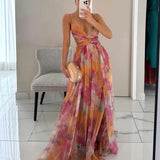 Giselle - Vestido largo con estampado floral encantador para Mujer