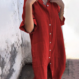 Vestido Camisero Casual Hasta los Tobillos Melanie™