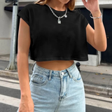 Camiseta Cortada Boxy Esencial