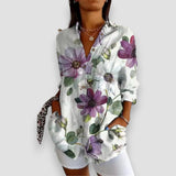 Blusa Sofia con Botones y Estampado