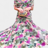 Vestido Largo de Flores Magda™ con Escote en V