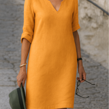 Vestido Elegante con Escote en V Ria™